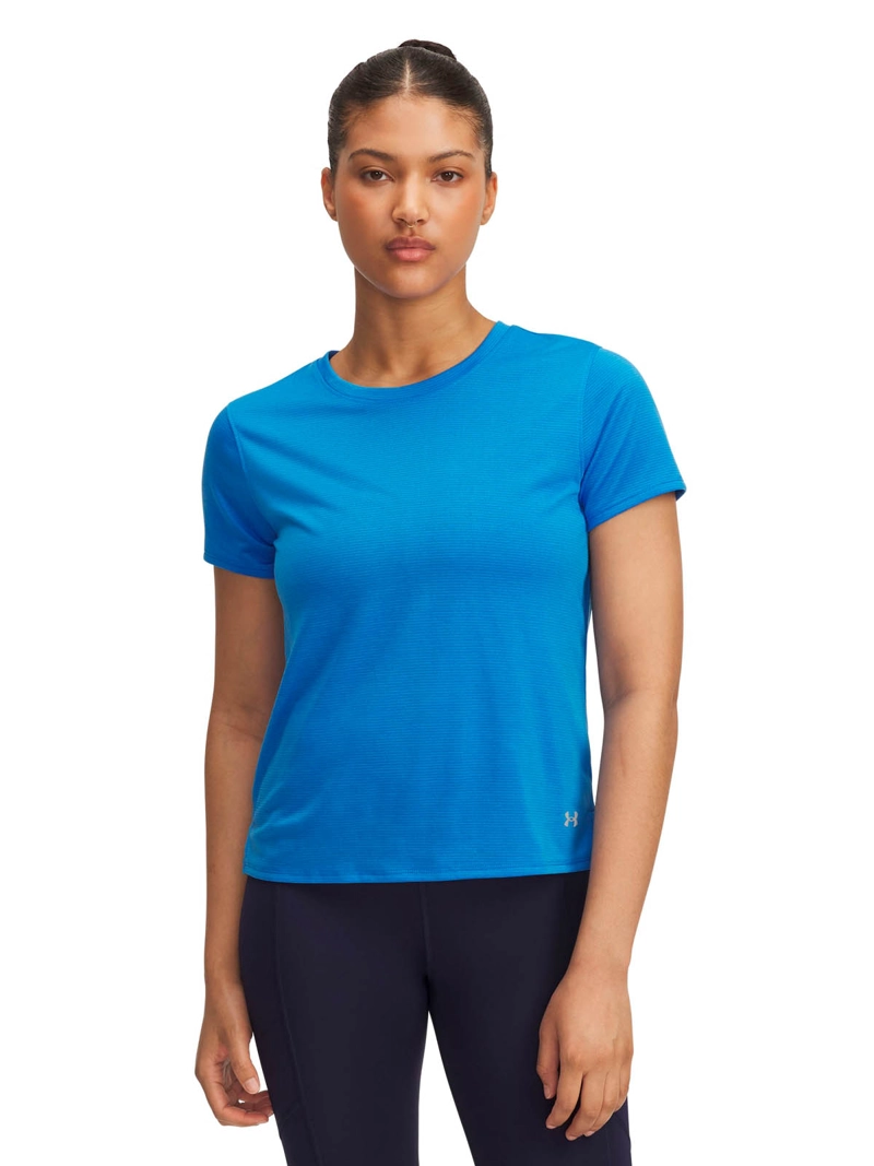 POLERA MANGA CORTA RUNNING PARA MUJER LAUNCH AZUL 
UA - 4