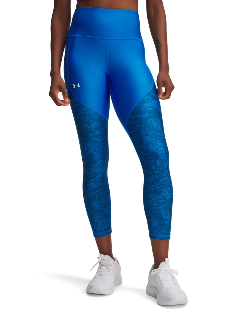 CALZA TRAINING PARA MUJER TECH PRINTED PANEL AZUL UA - 1