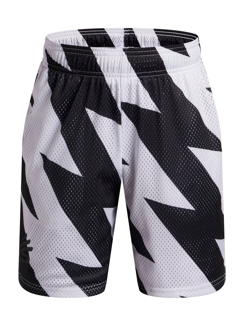 SHORT BASKETBALL PARA NIÑO CURRY SPLASH BLANCO UA - 1
