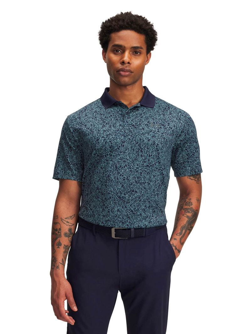 UNDER ARMOUR POLERA GOLF PARA HOMBRE MATCHPLAY PRINTED AZUL UA