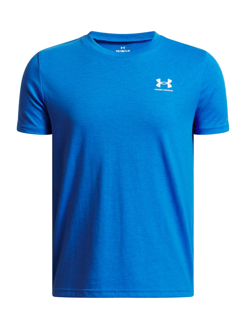 POLERA MANGA CORTA LIFESTYLE PARA NIÑO LEFT CHEST AZUL UA - 1