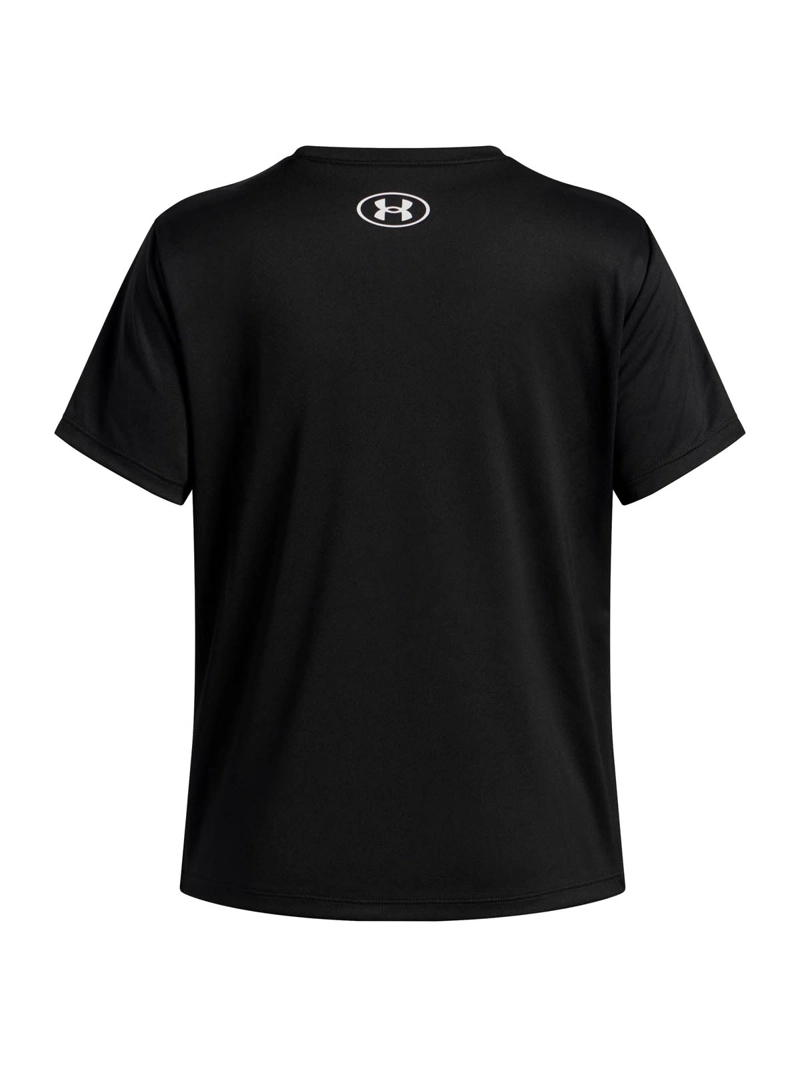 POLERA MANGA CORTA TRAINING  NIÑA TECH VARSITY GRAPHIC NEGRA UA - 2