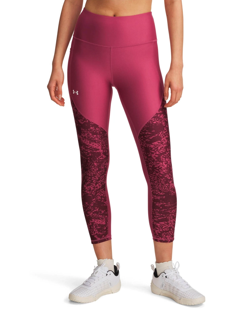CALZA TRAINING PARA MUJER TECH PRINTED PANEL ROJO UA - 1