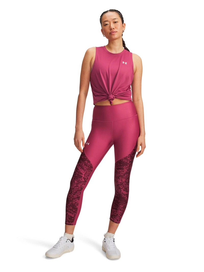 CALZA TRAINING PARA MUJER TECH PRINTED PANEL ROJO UA - 4