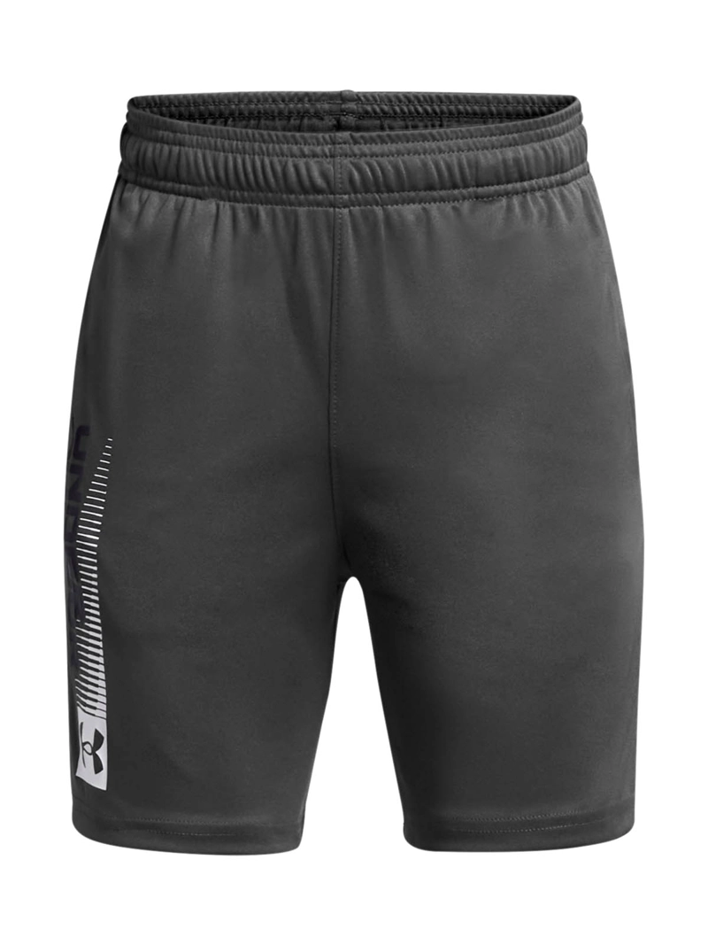 SHORT TRAINING PARA NIÑO TECH WORDMARK GRIS UA - 1