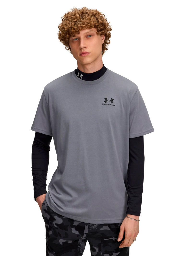 POLERA LIFESTYLE  HOMBRE LOGO EMBROIDERED HW GRIS UA - 1