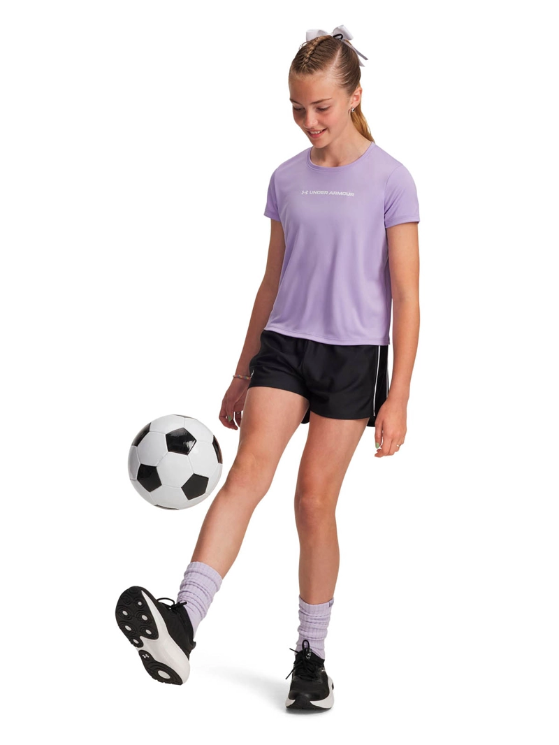 SHORT TRAINING PARA NIÑA TECH NEGRO UA - 6