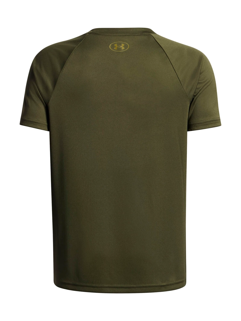 POLERA MANGA CORTA TRAINING  NIÑO TECH HYBRID PRINT VERDE UA - 2