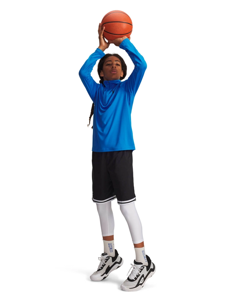 POLERON DE ENTRANAMIENTO  NIÑO TECH 20 ½ ZIP AZUL UA - 6