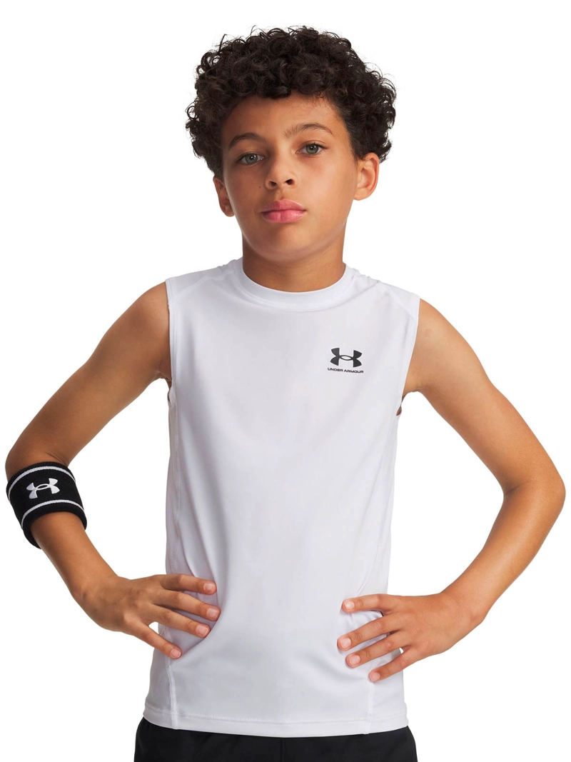 PRIMERA CAPA SUPERIOR PARA NIÑO HEATGEAR BLANCO UA - 4