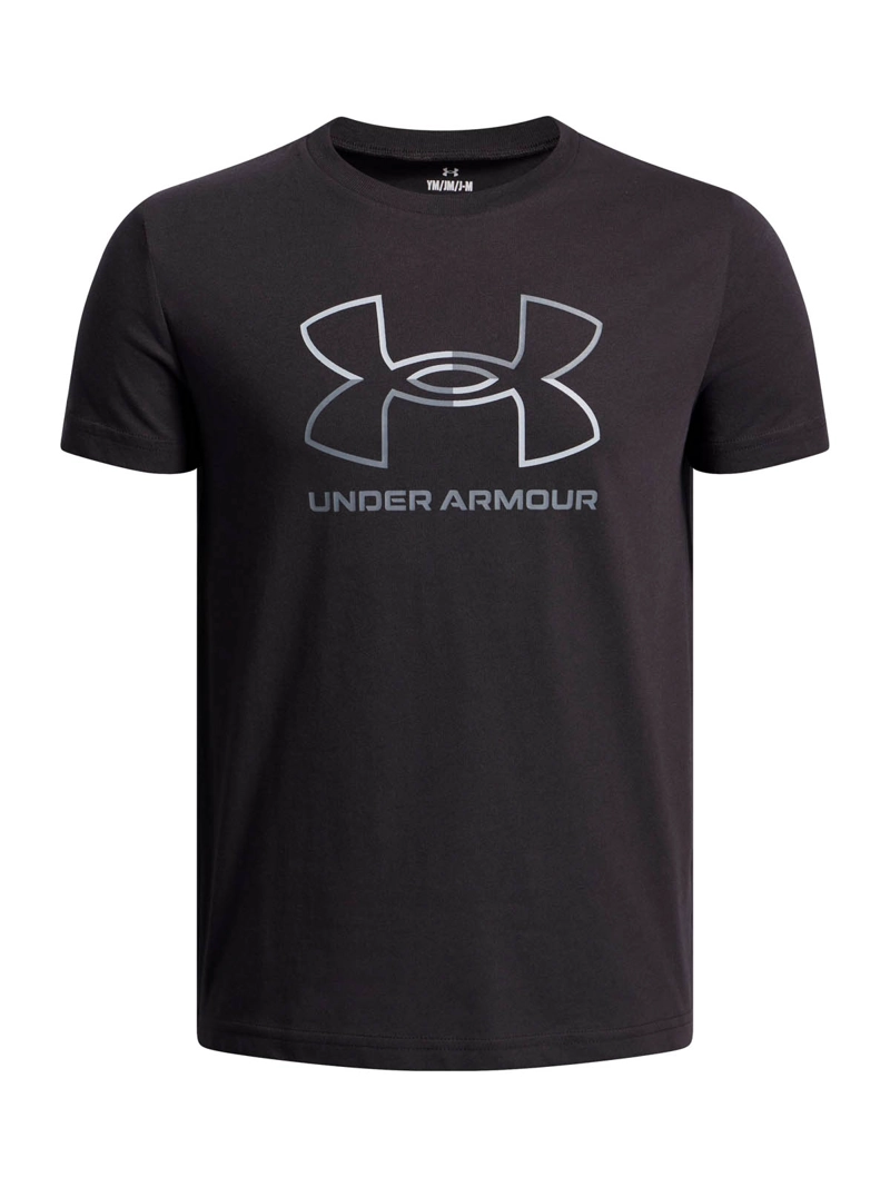 POLERA MANGA CORTA LIFESTYLE PARA NIÑO GL FOUNDATION NEGRO  UA - 1