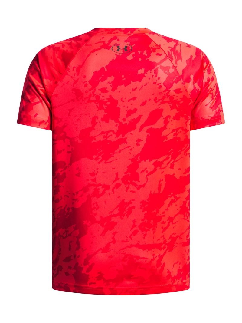 POLERA MANGA CORTA TRAINING  NIÑO TECH BIG LOGO PRINTED ROJA UA - 2