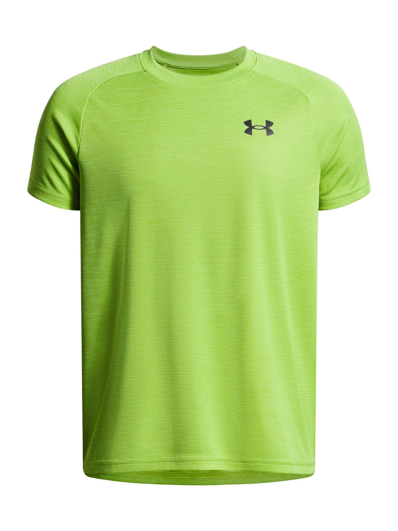 POLERA MANGA CORTA TRAINING PARA HOMBRE TECH TEXTURED VERDE UA - 1