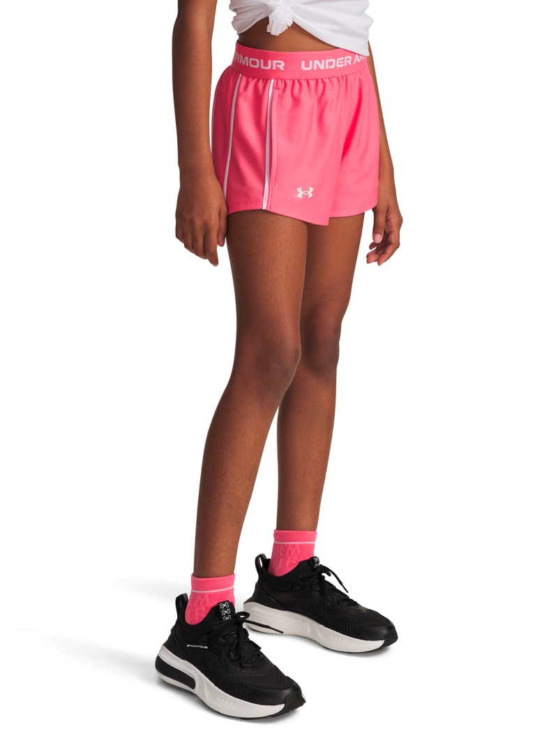 SHORT TRAINING PARA NIÑA TECH ROSADO UA - 4