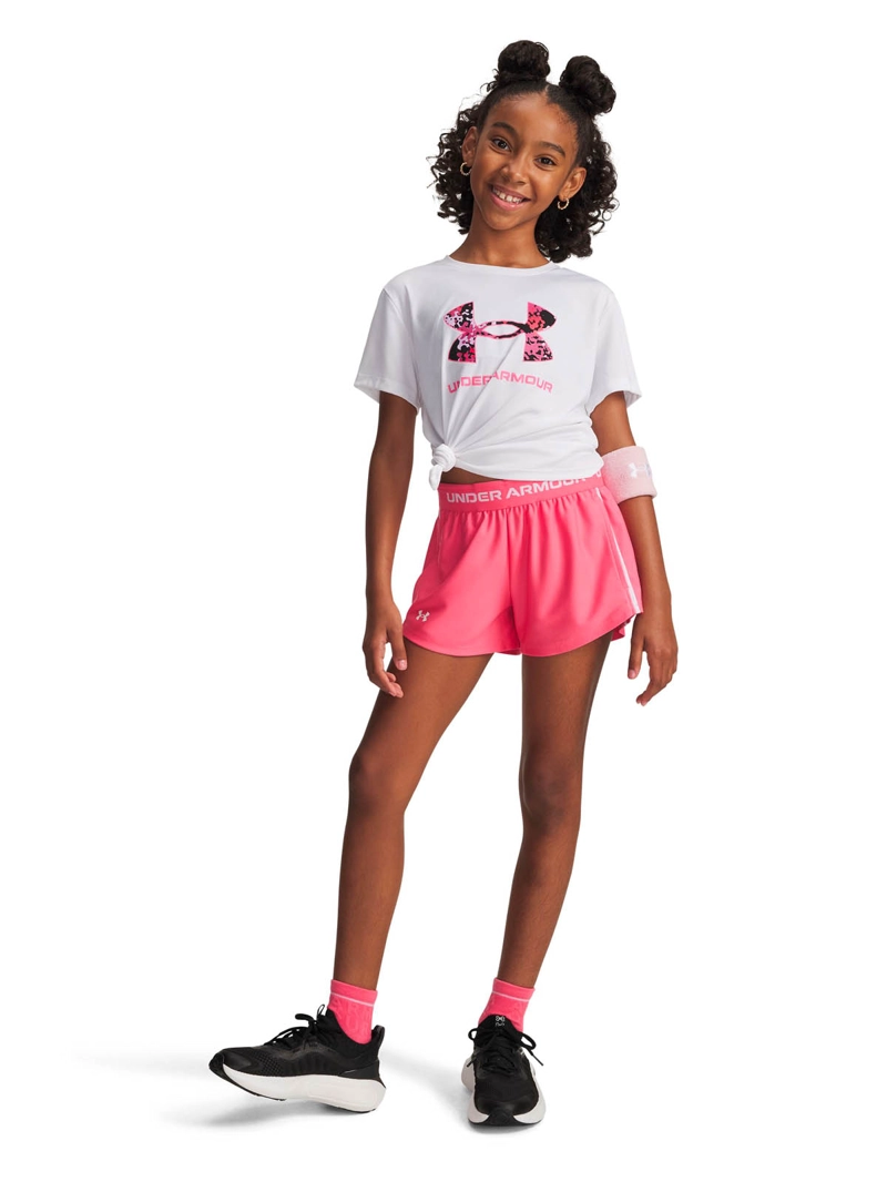 SHORT TRAINING PARA NIÑA TECH ROSADO UA - 6