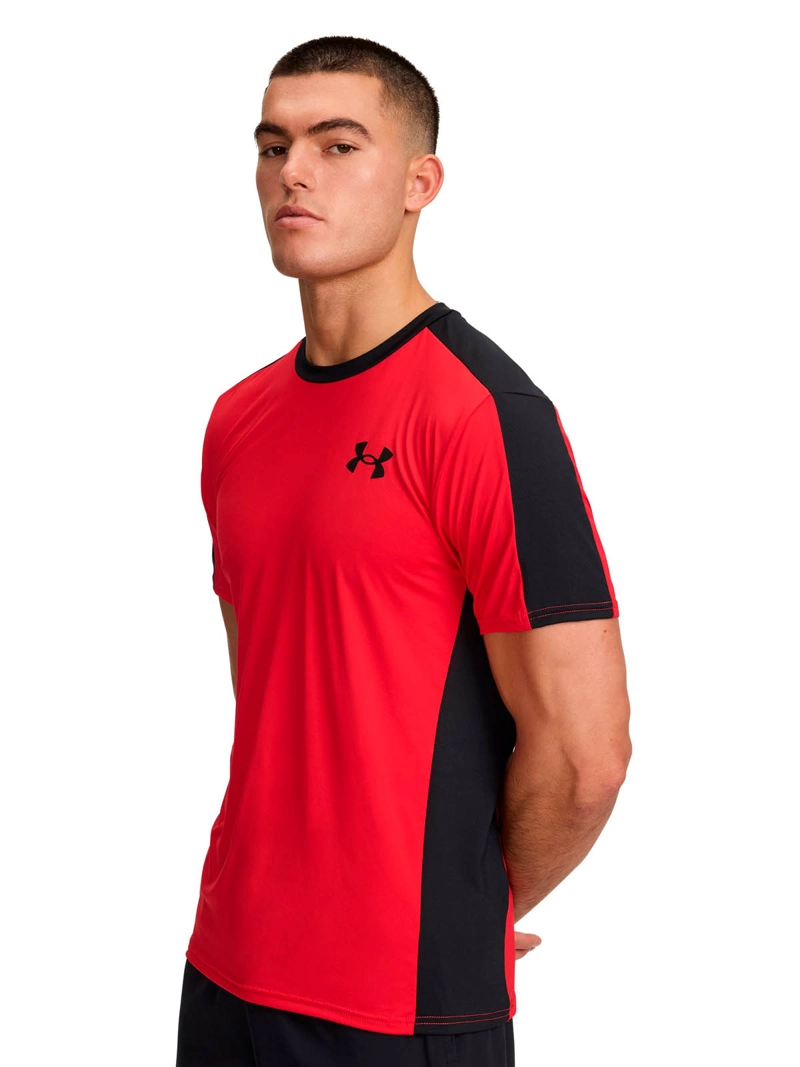 UNDER ARMOUR PRIMERA CAPA SUPERIOR MANGA CORTA HOMBRE HEATGEAR ROJO UA