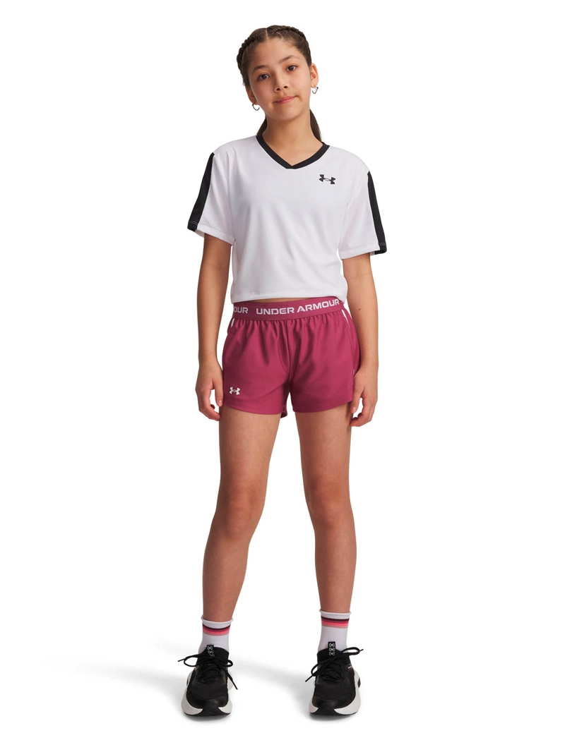 SHORT TRAINING PARA NIÑA TECH ROJO UA - 6