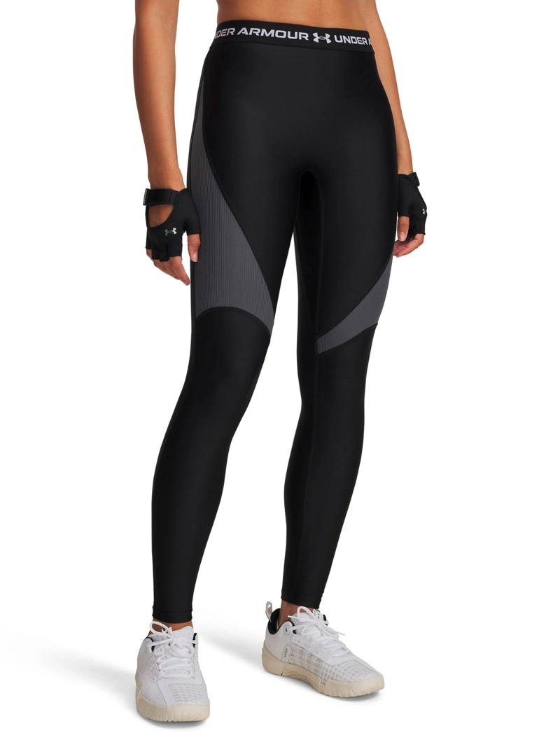 CALZAS TRAINING PARA MUJER  HEATGEAR RIB NEGRO UA - 1