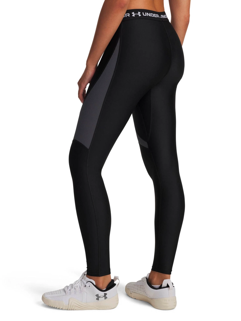 CALZAS TRAINING PARA MUJER  HEATGEAR RIB NEGRO UA - 2