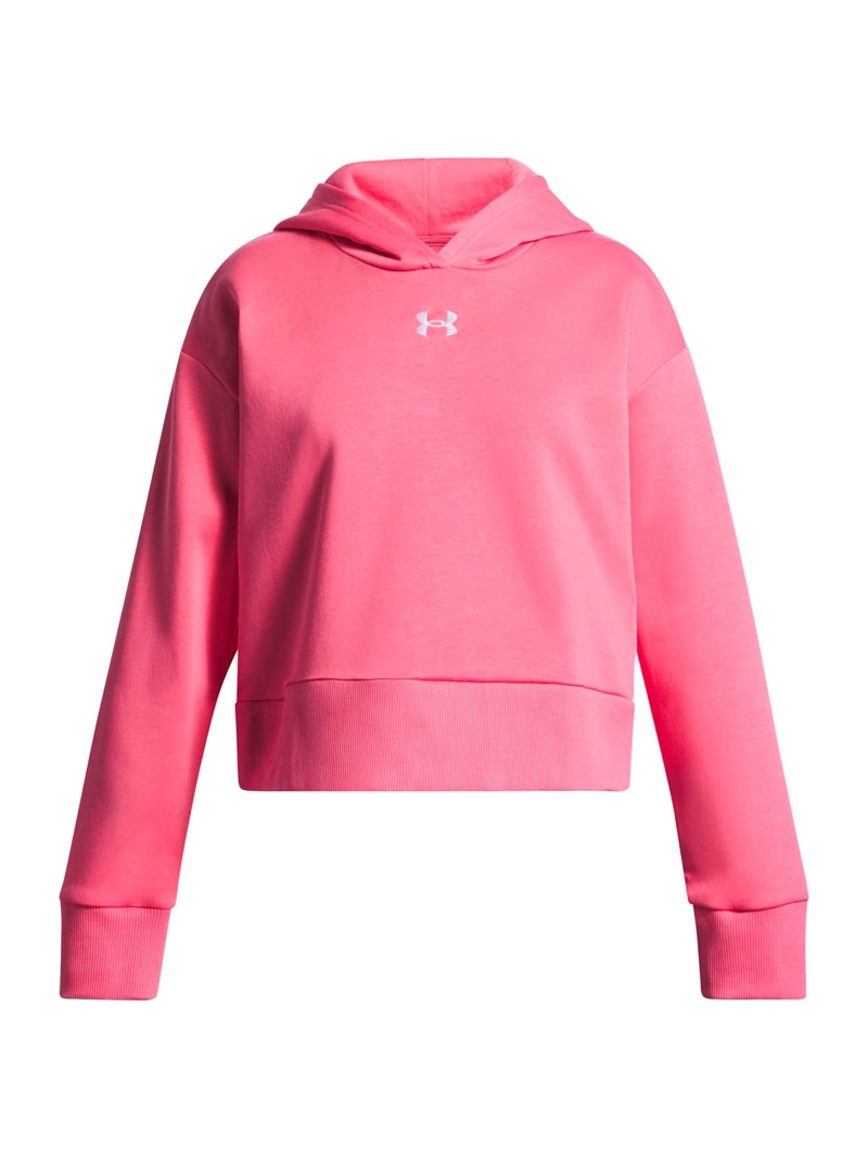 POLERON LIFESTYLE PARA NIÑA RIVAL FLEECE CROP ROSADO UA - 1