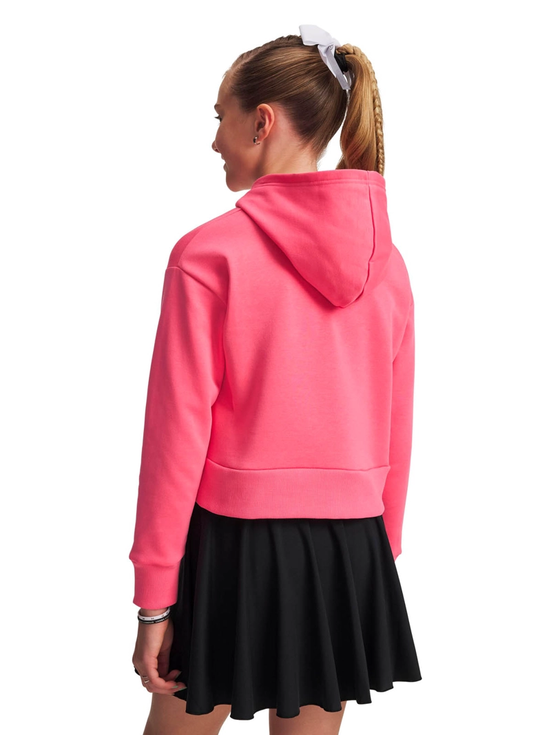 POLERON LIFESTYLE PARA NIÑA RIVAL FLEECE CROP ROSADO UA - 5