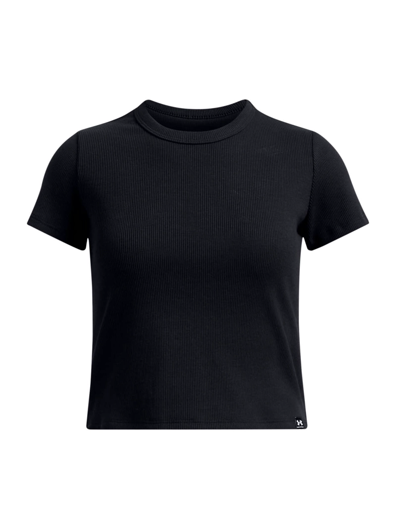 POLERA MANGA CORTA LIFESTYLE PARA NIÑA RIVAL RIB NEGRO UA - 1
