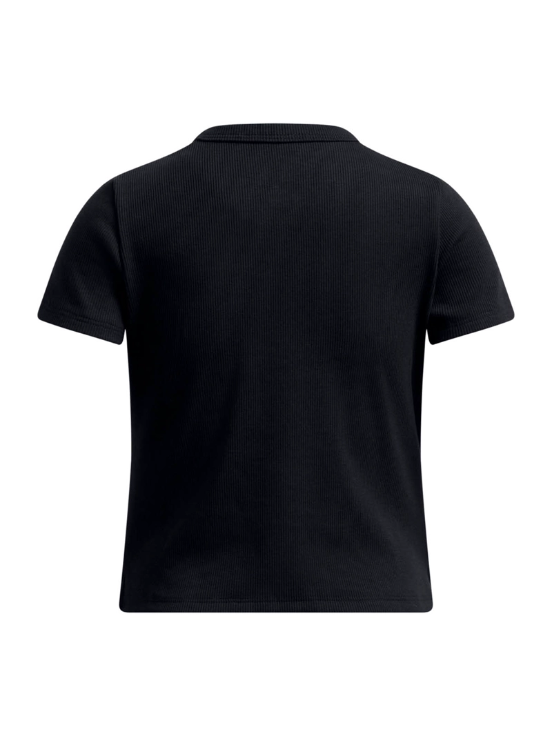 POLERA MANGA CORTA LIFESTYLE PARA NIÑA RIVAL RIB NEGRO UA - 2
