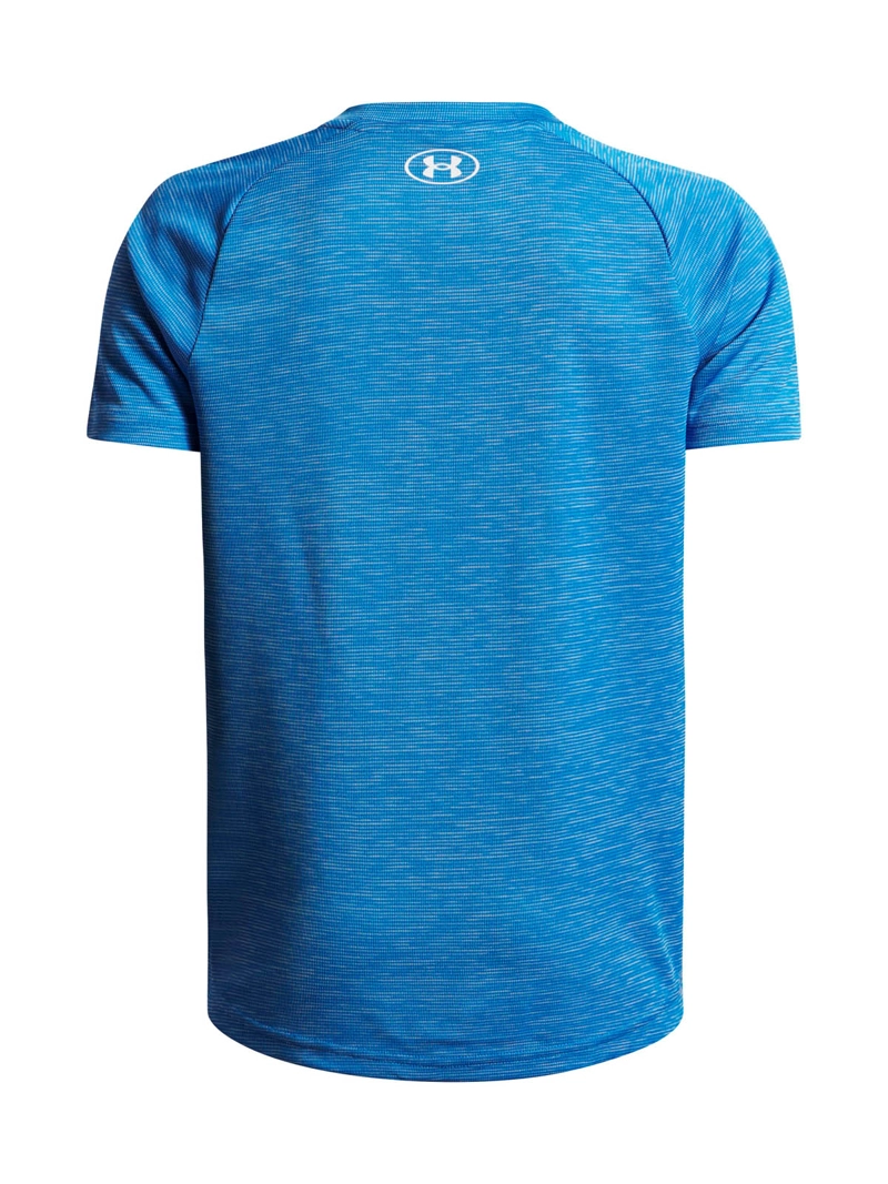 POLERA MANGA CORTA TRAINING PARA NIÑO TECH TEXTURED AZUL UA - 2