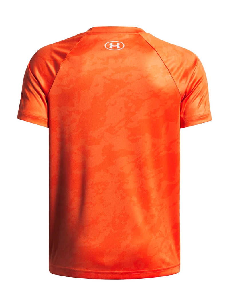 POLERA MANGA CORTA TRAINING  NIÑO TECH  PRINTED NARANJA UA - 2