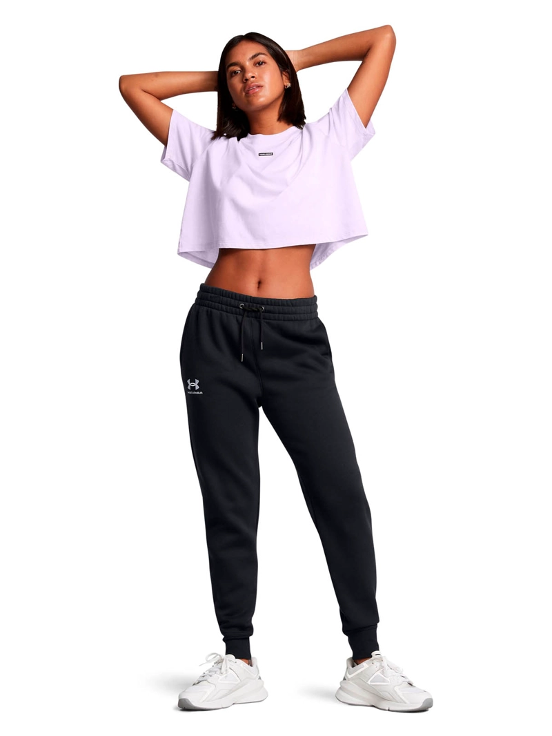 BUZO LIFESTYLE PARA MUJER ICON FLEECE NEGRO UA - 6