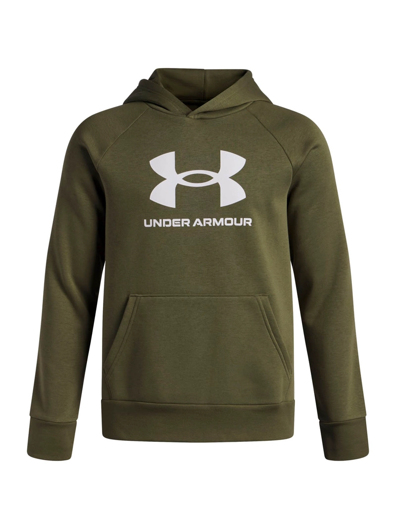 POLERON LIFESTYLE  NIÑO RIVAL FLEECE BIG LOGO VERDE UA - 1