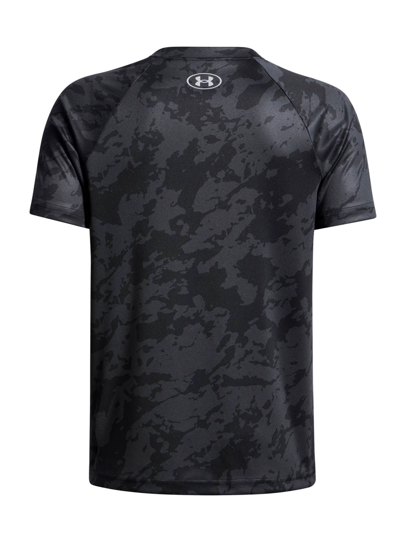 POLERA MANGA CORTA TRAINING  NIÑO TECH  PRINTED NEGRA UA - 2