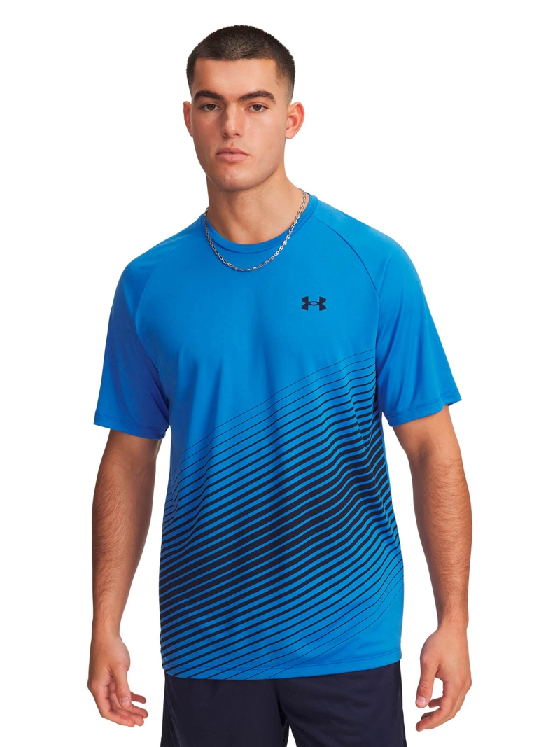 UNDER ARMOUR POLERA MANGA CORTA TRAINING PARA HOMBRE TECH FADE AZUL UA