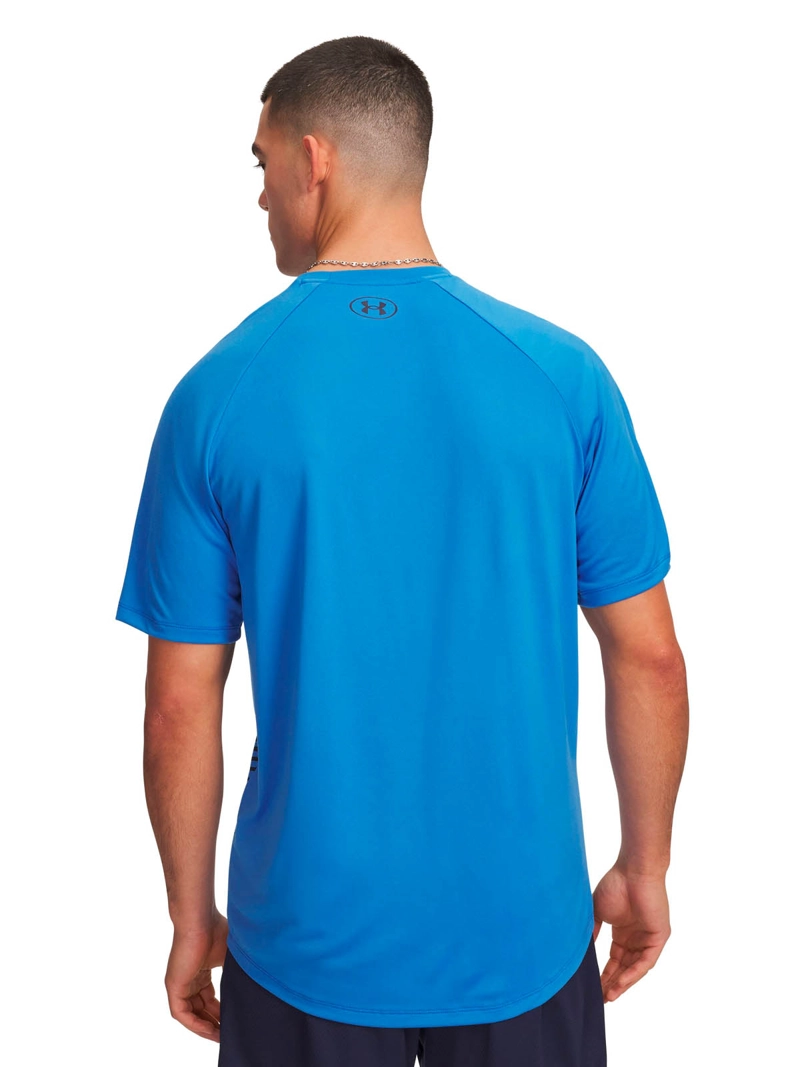POLERA MANGA CORTA TRAINING PARA HOMBRE TECH FADE AZUL UA - 2