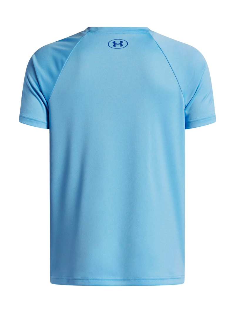 POLERA MANGA CORTA TRAINING PARA NIÑO TECH SPILT LOGO AZUL UA - 2