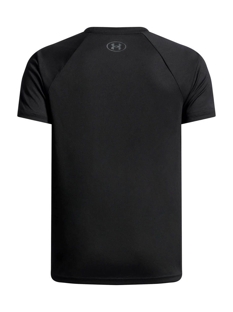 POLERA MANGA CORTA TRAINING  NIÑO TECH SPLIT WORDMARK NEGRO UA - 2
