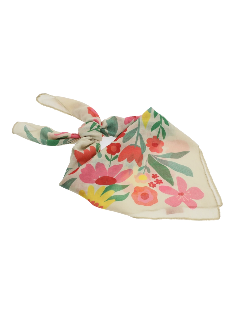 PAÑUELO MUJER ROSES 90 BEIGE/CRUDO AZALEIA - 1
