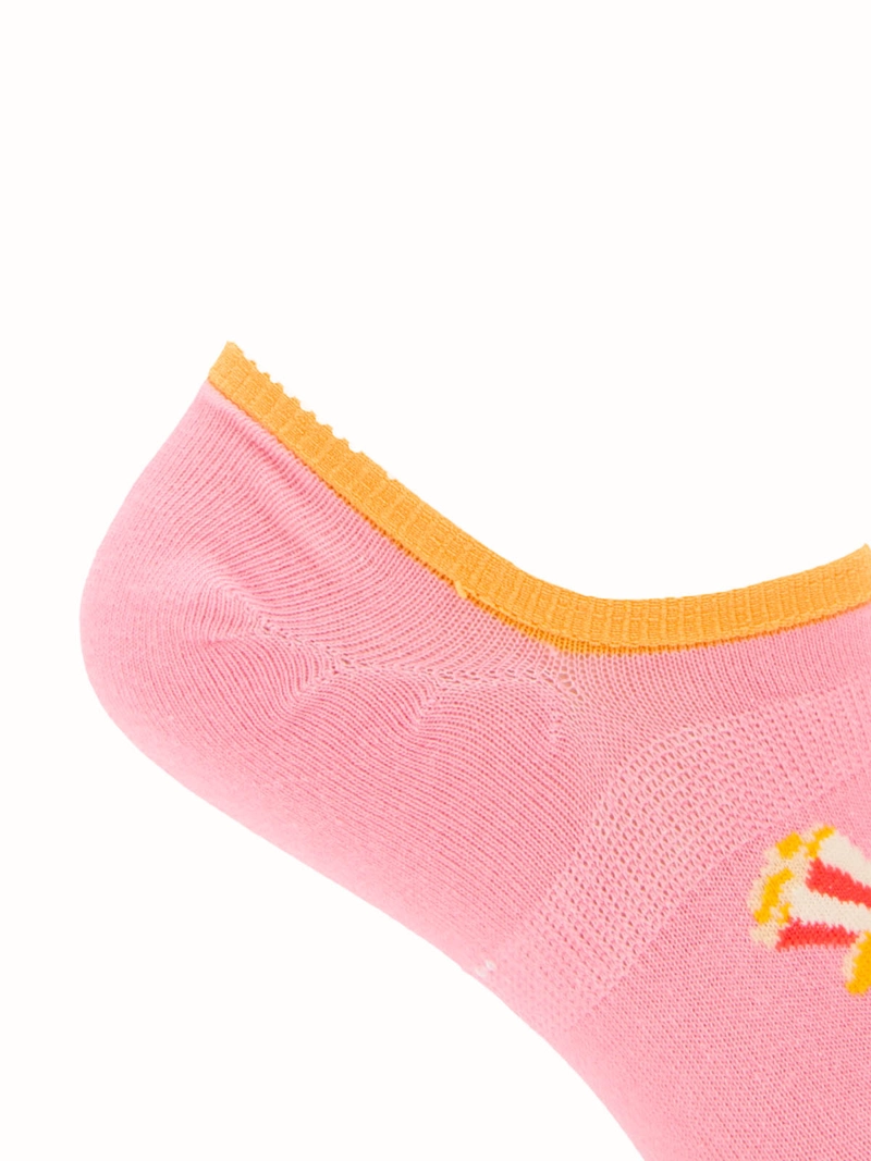 CALCETIN ALGODON MUJER INV POPCORN ROSADO AZALEIA - 2