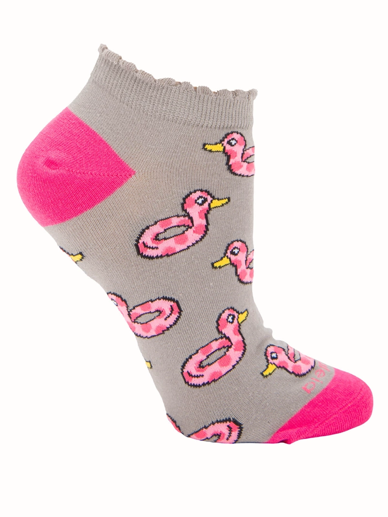 CALCETIN ALGODON MUJER PED DUCKY GRIS AZALEIA - 1