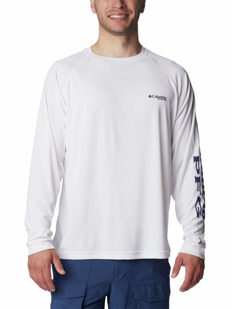 COLUMBIA POLERA M/L HOMBRE TERMINAL TACKLE BLANCO COLUMBIA