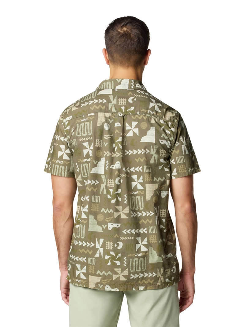CAMISA MANGA CORTA HOMBRE PINE CANYON VERDE COLUMBIA - 5