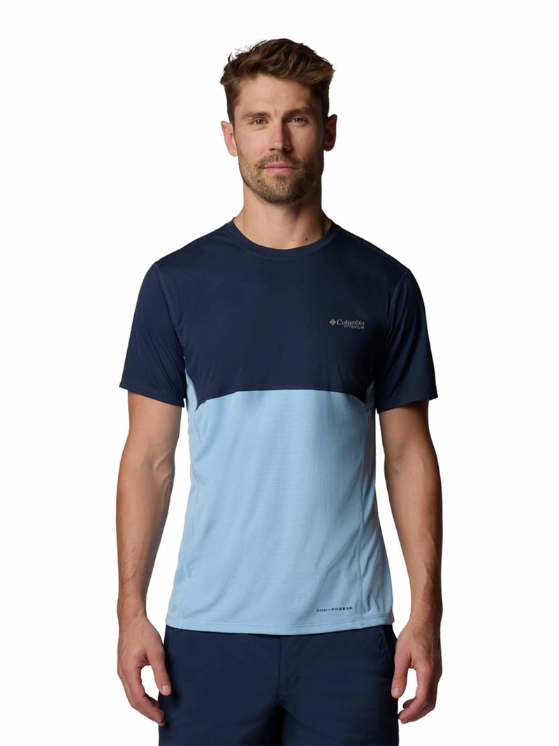 POLERA M/C HOMBRE CIRQUE RIVER PRO AZUL COLUMBIA - 1