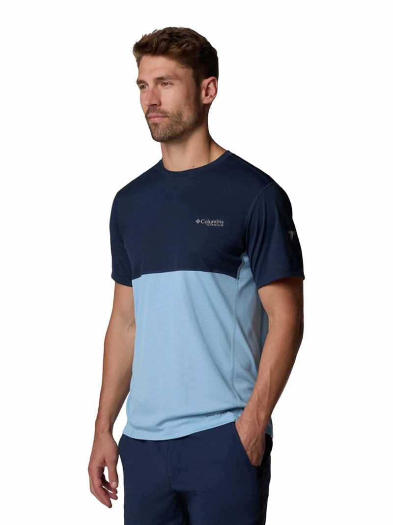 POLERA M/C HOMBRE CIRQUE RIVER PRO AZUL COLUMBIA - 2