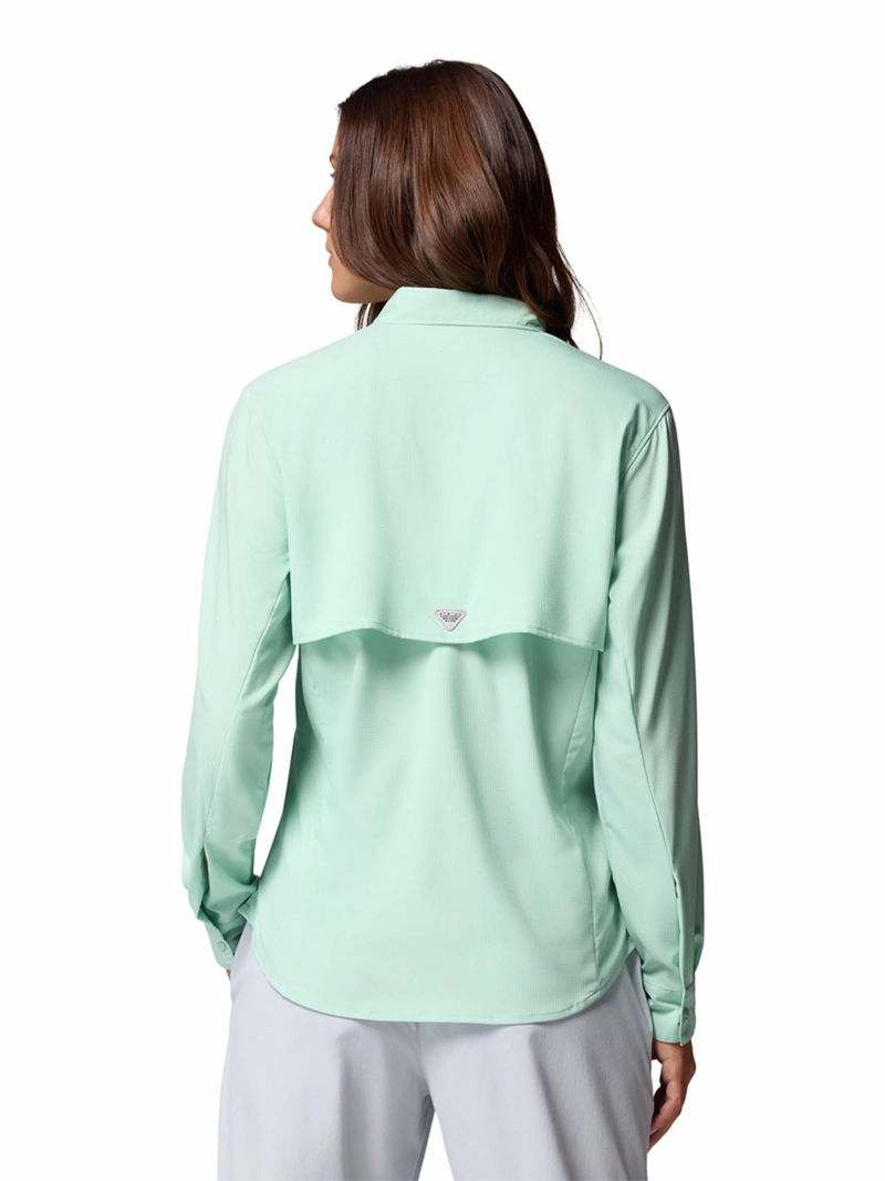 BLUSA MANGA LARGA MUJER TAMIAMI II CELESTE COLUMBIA - 5