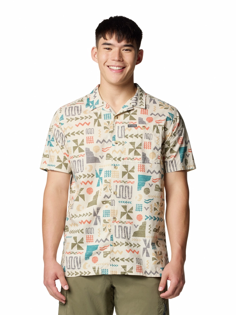 CAMISA MANGA CORTA HOMBRE PINE CANYON GRIS COLUMBIA - 1
