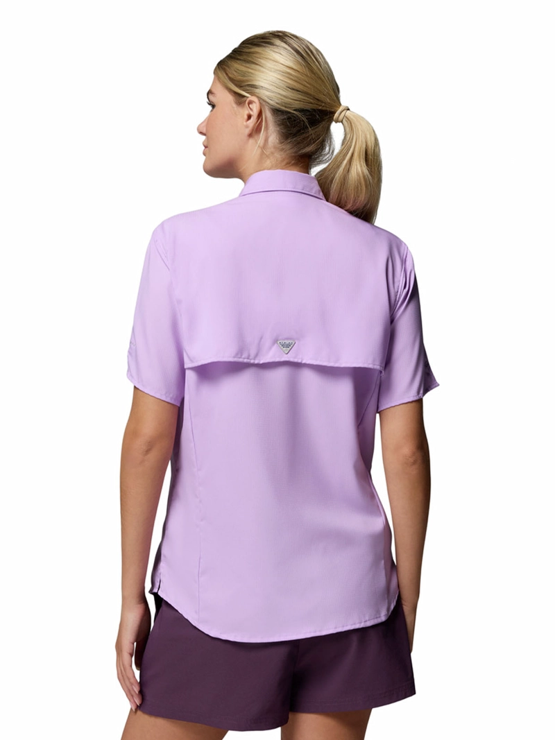 BLUSA MANGA CORTA MUJER TAMIAMI II MORADO COLUMBIA - 4