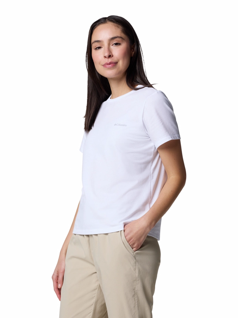 POLERA MANGA CORTA MUJER SUN TREK II BLANCO COLUMBIA - 2