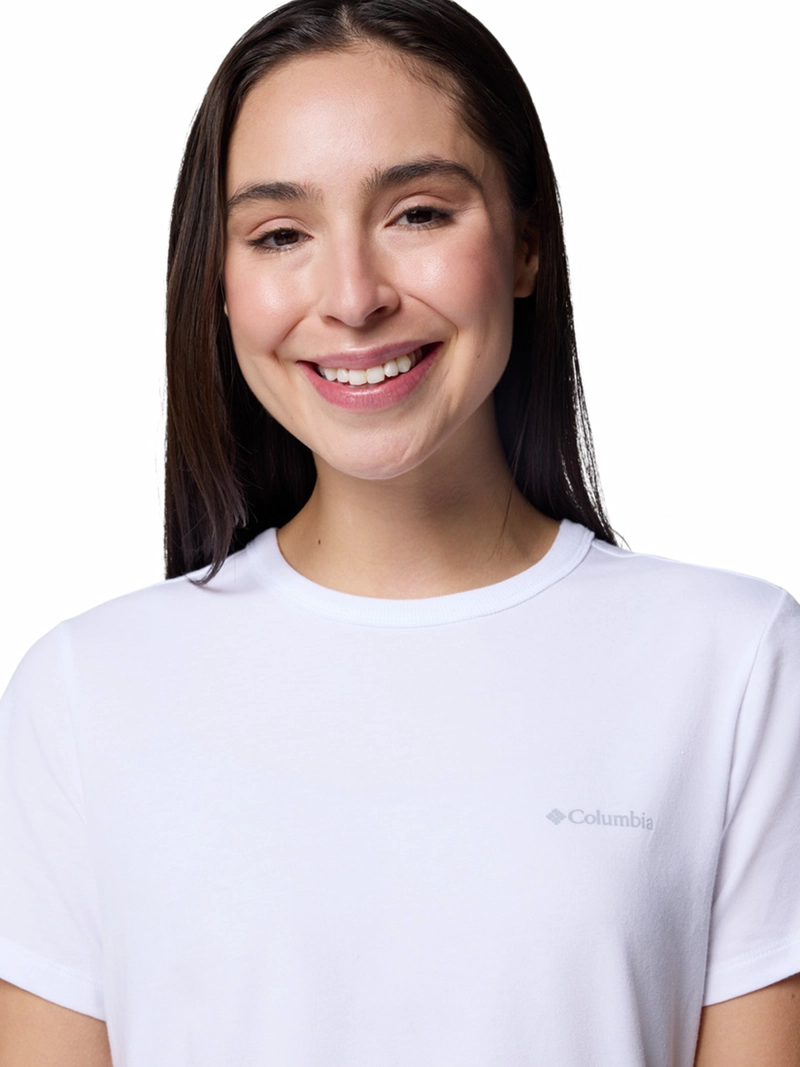 POLERA MANGA CORTA MUJER SUN TREK II BLANCO COLUMBIA - 4