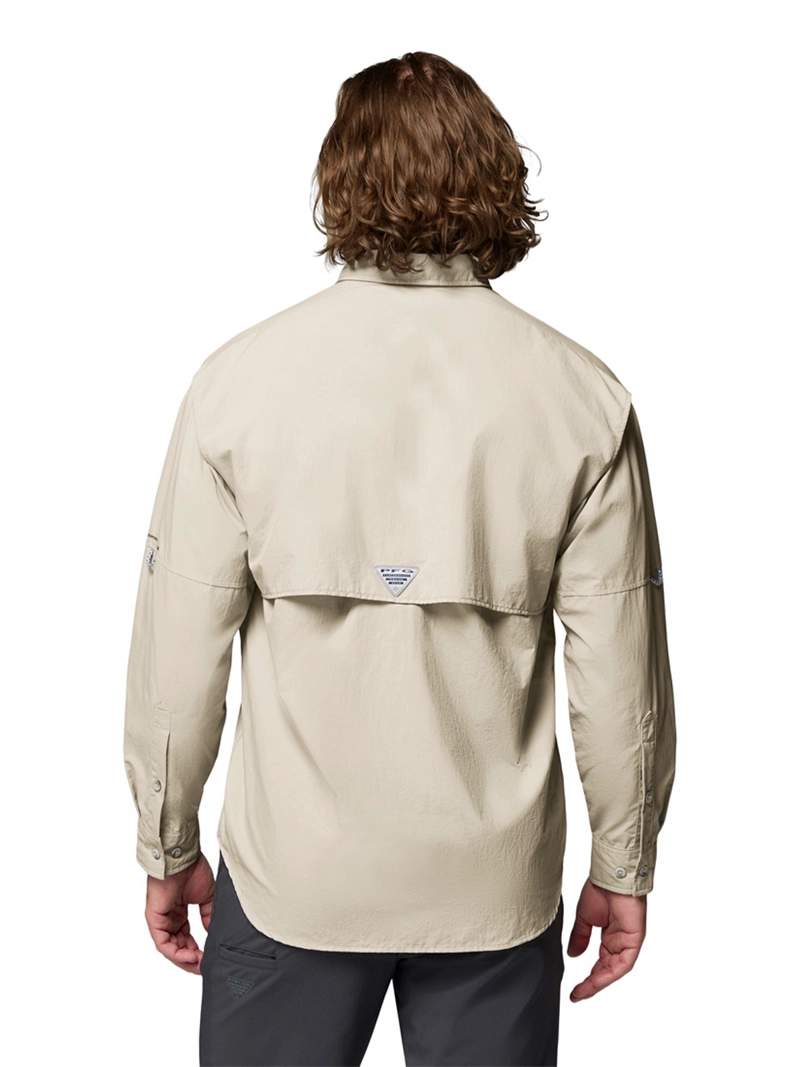 CAMISA MANGA LARGA HOMBRE BAHAMA II BEIGE COLUMBIA - 5