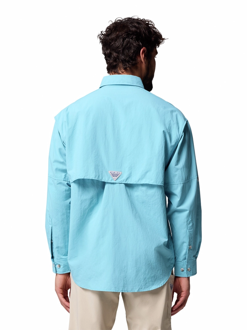 CAMISA MANGA LARGA HOMBRE BAHAMA II AZUL COLUMBIA - 5